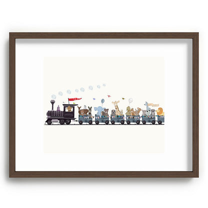 big little nursery nature train Framed Art Print Gallery Image 92