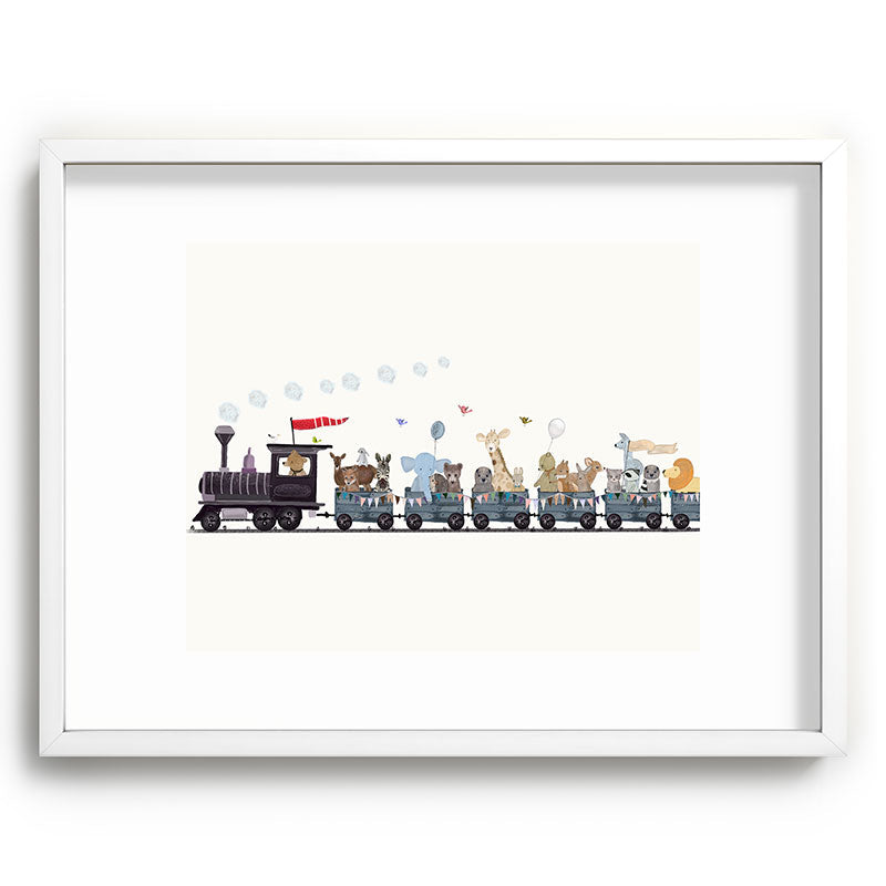 big little nursery nature train Framed Art Print Gallery Image 107