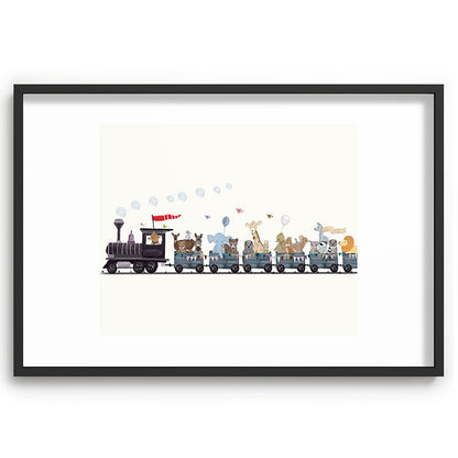 big little nursery nature train Framed Art Print Gallery Image 85