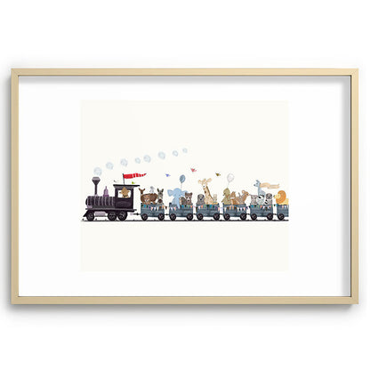 big little nursery nature train Framed Art Print Gallery Image 102