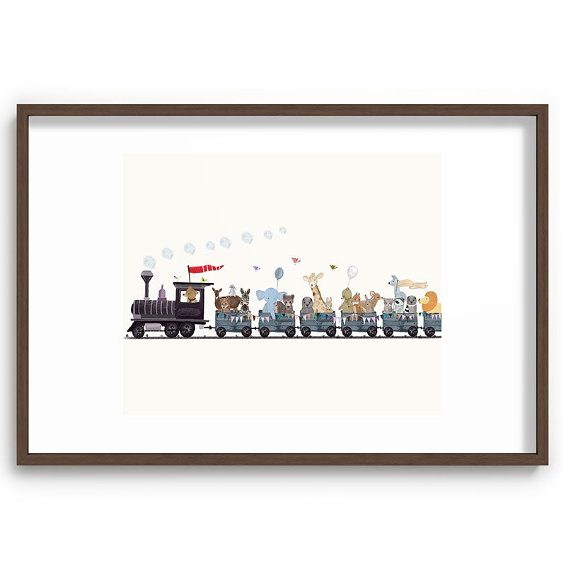 big little nursery nature train Framed Art Print Gallery Image 94