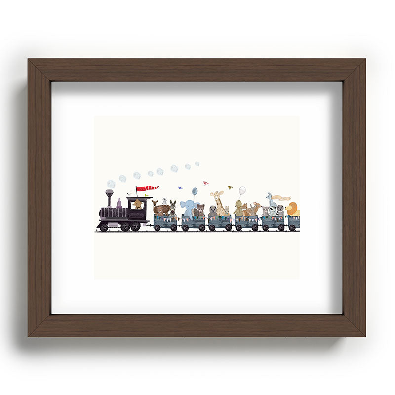 big little nursery nature train Framed Art Print Gallery Image 86
