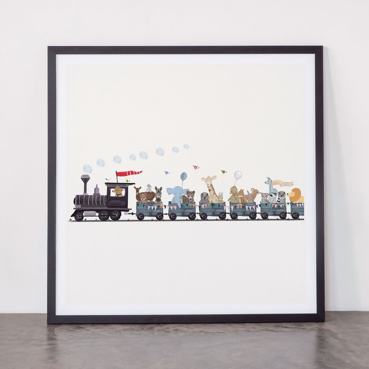 big little nursery nature train Framed Art Print Gallery Image 55