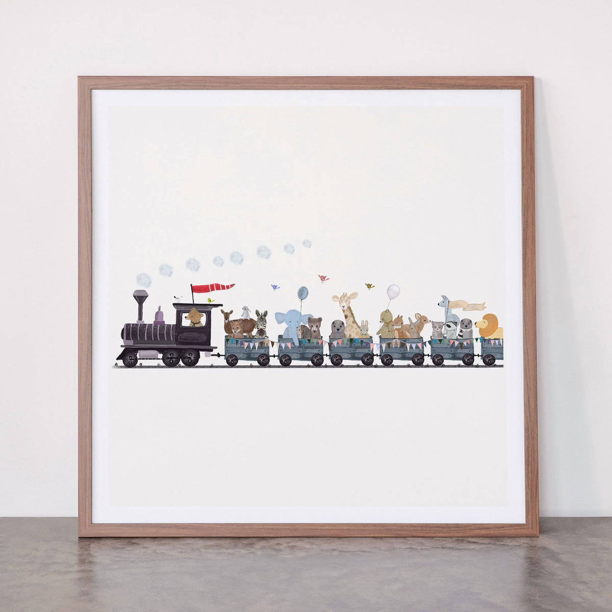 big little nursery nature train Framed Art Print Gallery Image 66