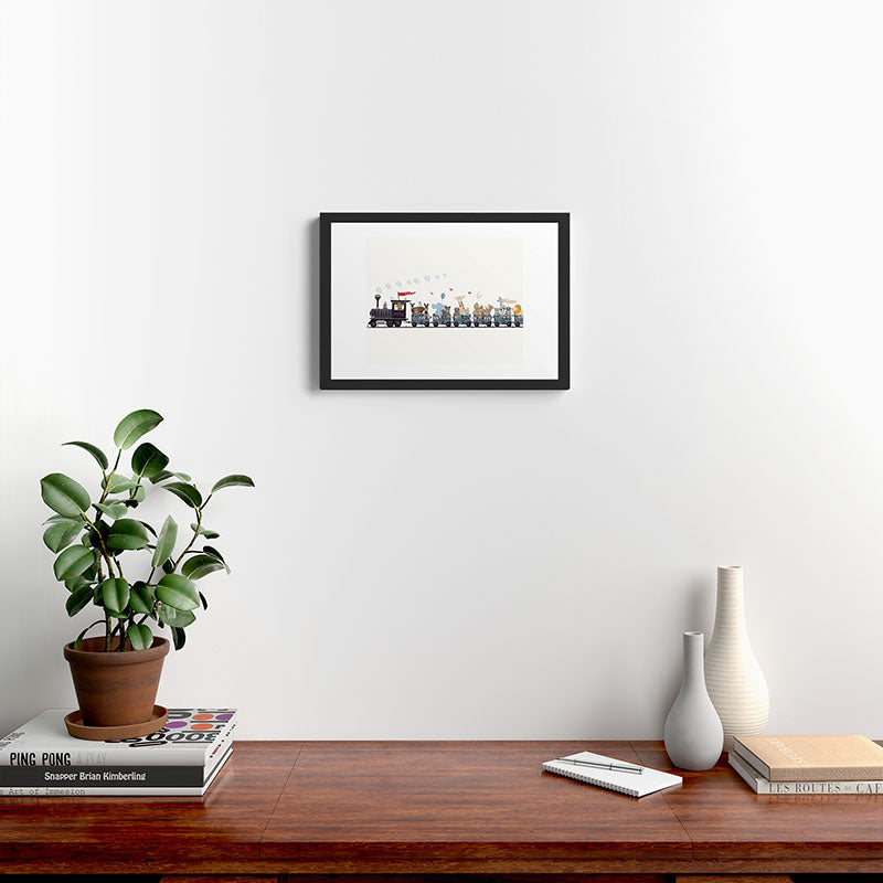 big little nursery nature train Framed Art Print Gallery Image 4