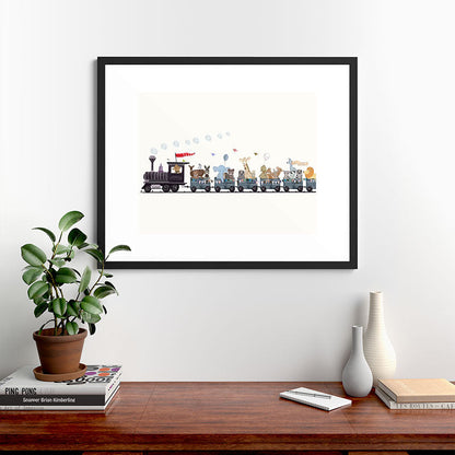 big little nursery nature train Framed Art Print Gallery Image 48
