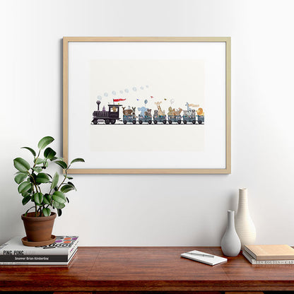 big little nursery nature train Framed Art Print Gallery Image 67