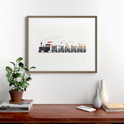 big little nursery nature train Framed Art Print Gallery Image 19
