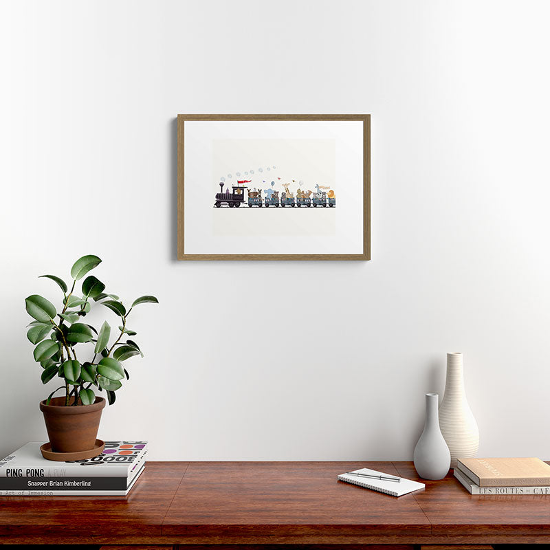 big little nursery nature train Framed Art Print Gallery Image 16