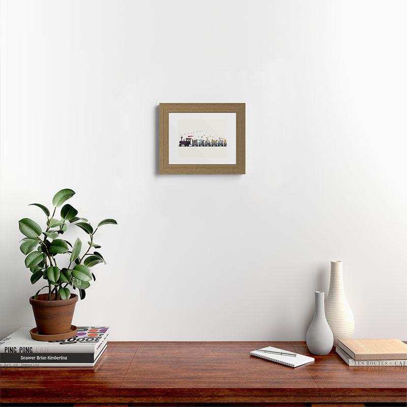 big little nursery nature train Framed Art Print Gallery Image 51