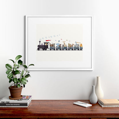 big little nursery nature train Framed Art Print Gallery Image 76