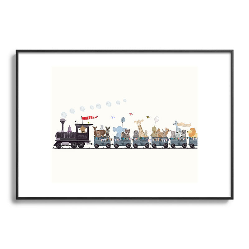big little nursery nature train Framed Art Print Gallery Image 113