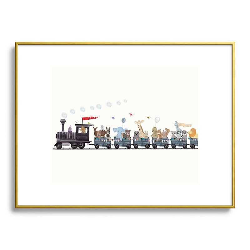 big little nursery nature train Framed Art Print Gallery Image 124