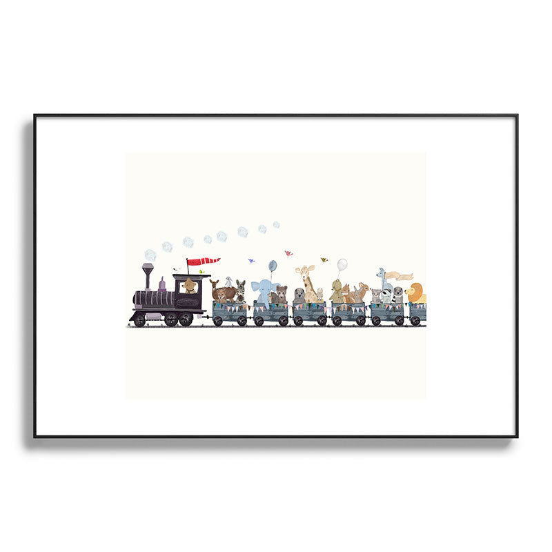 big little nursery nature train Framed Art Print Gallery Image 119