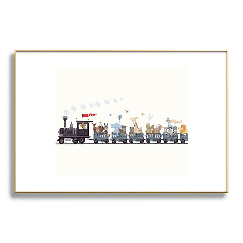 big little nursery nature train Framed Art Print Gallery Image 127