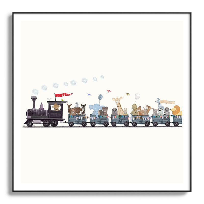 big little nursery nature train Framed Art Print Gallery Image 130
