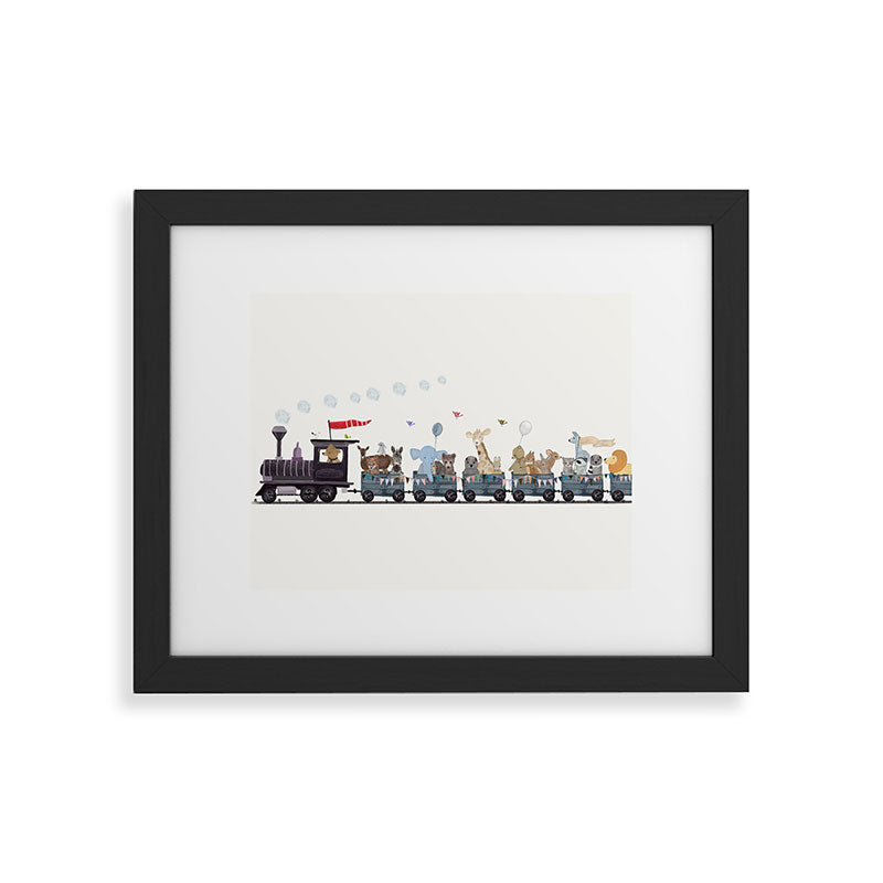 big little nursery nature train Framed Art Print Gallery Image 45