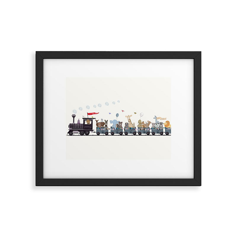 big little nursery nature train Framed Art Print Gallery Image 1