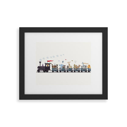 big little nursery nature train Framed Art Print Gallery Image 44