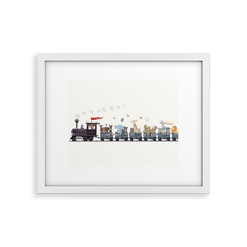 big little nursery nature train Framed Art Print Gallery Image 30