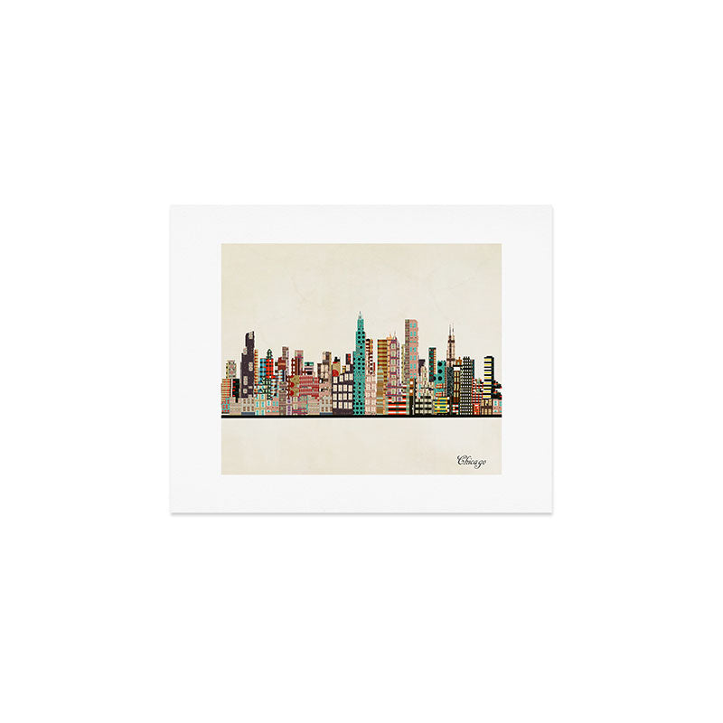 chicago city skyline Art Print Gallery Image 1