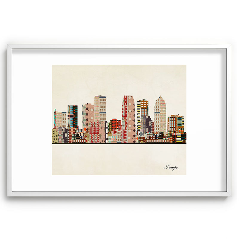 tampa skyline Framed Art Print Gallery Image 110