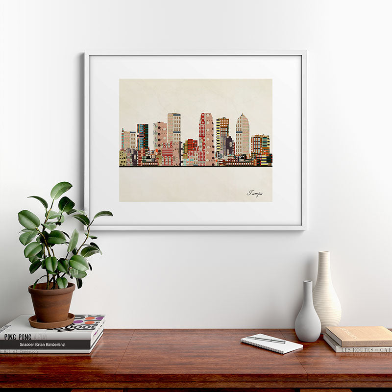 tampa skyline Framed Art Print Gallery Image 39