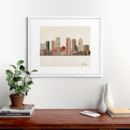 tampa skyline Framed Art Print Gallery Image 76