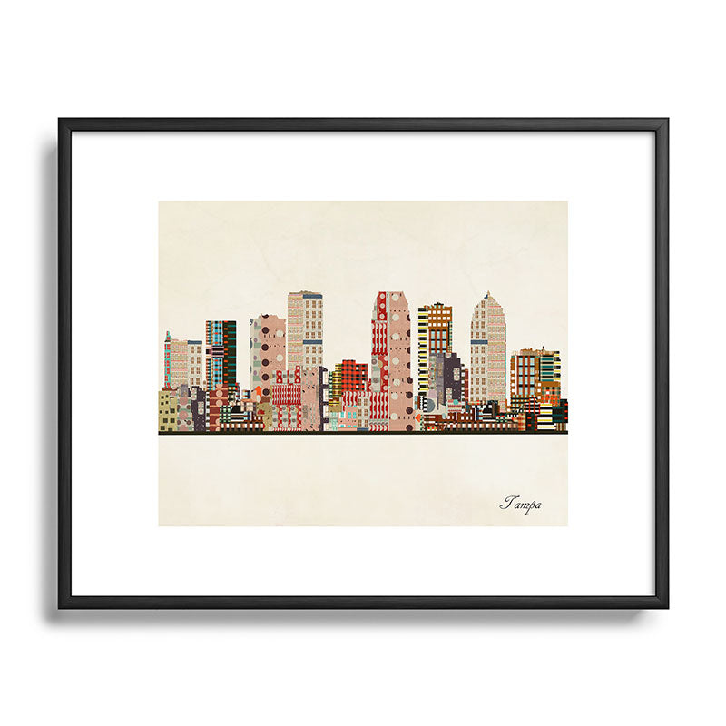 tampa skyline Framed Art Print Gallery Image 111