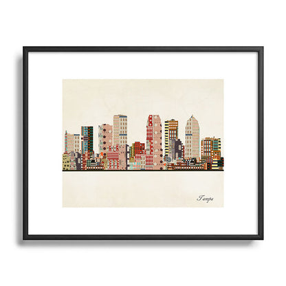 tampa skyline Framed Art Print Gallery Image 112