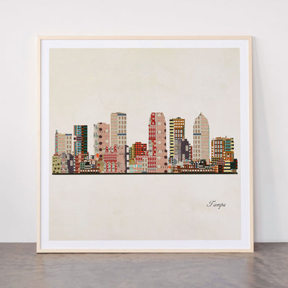 tampa skyline Framed Art Print Gallery Image 33