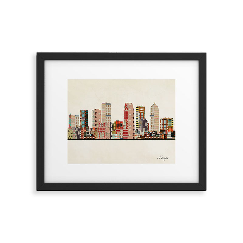 tampa skyline Framed Art Print Gallery Image 1