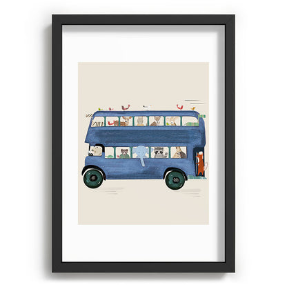 the big blue bus Framed Art Print Gallery Image 81