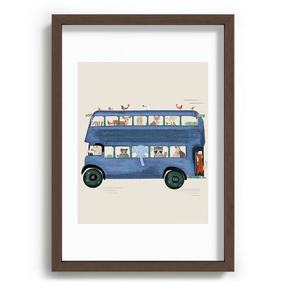 the big blue bus Framed Art Print Gallery Image 89