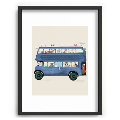 the big blue bus Framed Art Print Gallery Image 83