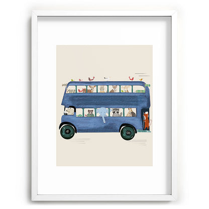 the big blue bus Framed Art Print Gallery Image 108