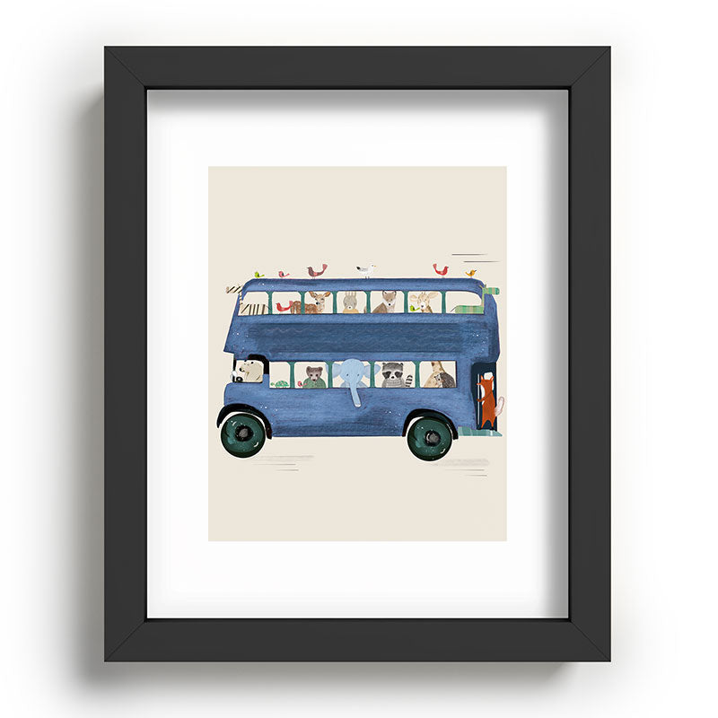 the big blue bus Framed Art Print Gallery Image 78
