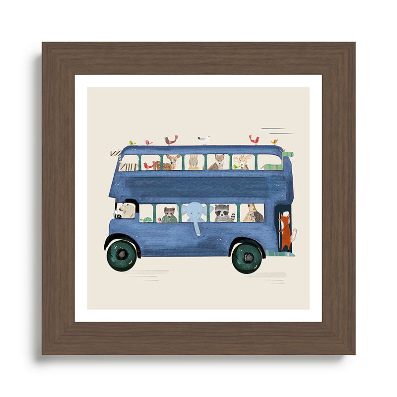 the big blue bus Framed Art Print Gallery Image 57