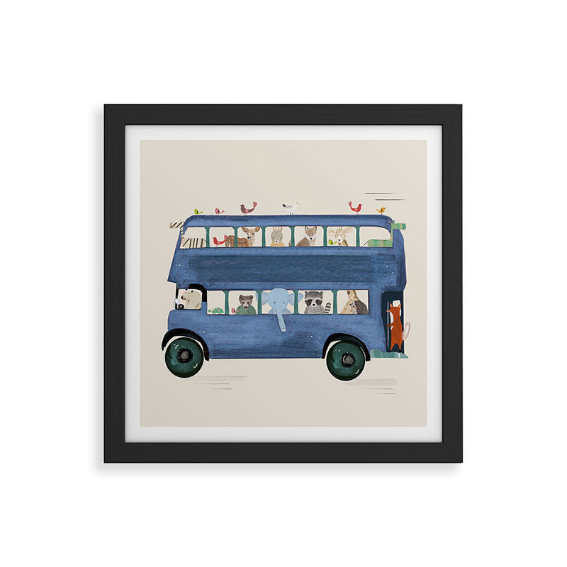 the big blue bus Framed Art Print Gallery Image 50