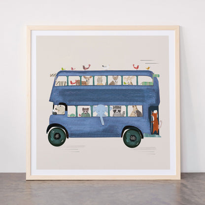 the big blue bus Framed Art Print Gallery Image 77