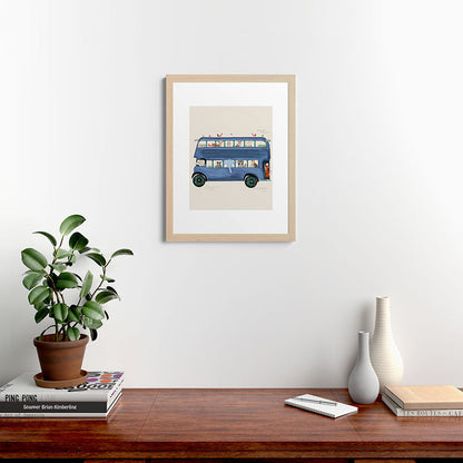 the big blue bus Framed Art Print Gallery Image 64