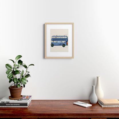 the big blue bus Framed Art Print Gallery Image 25