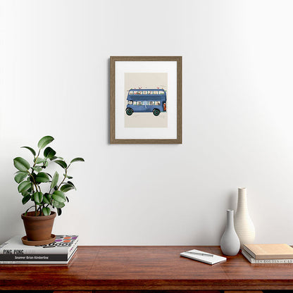 the big blue bus Framed Art Print Gallery Image 53