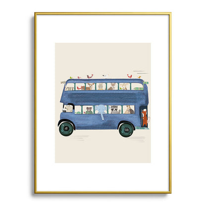 the big blue bus Framed Art Print Gallery Image 124