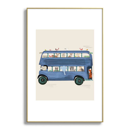 the big blue bus Framed Art Print Gallery Image 127