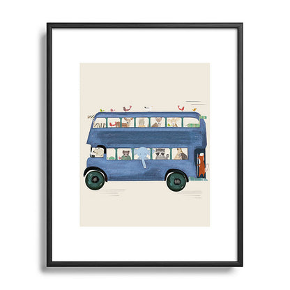 the big blue bus Framed Art Print Gallery Image 112