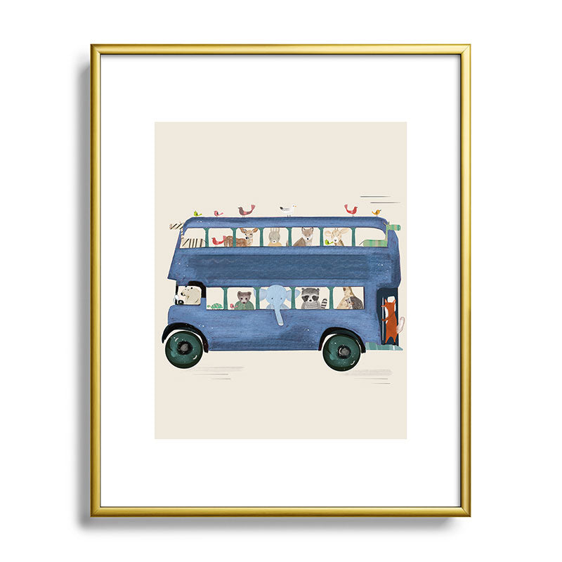 the big blue bus Framed Art Print Gallery Image 121