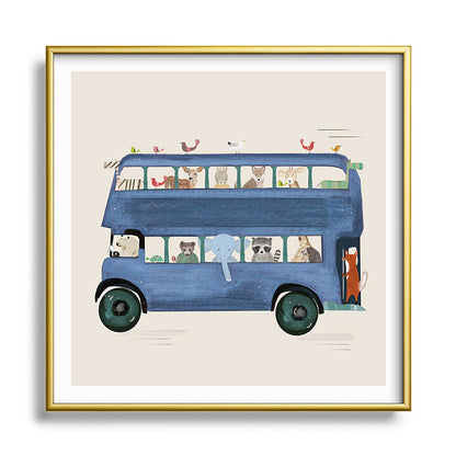the big blue bus Framed Art Print Gallery Image 133