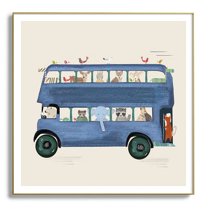 the big blue bus Framed Art Print Gallery Image 139