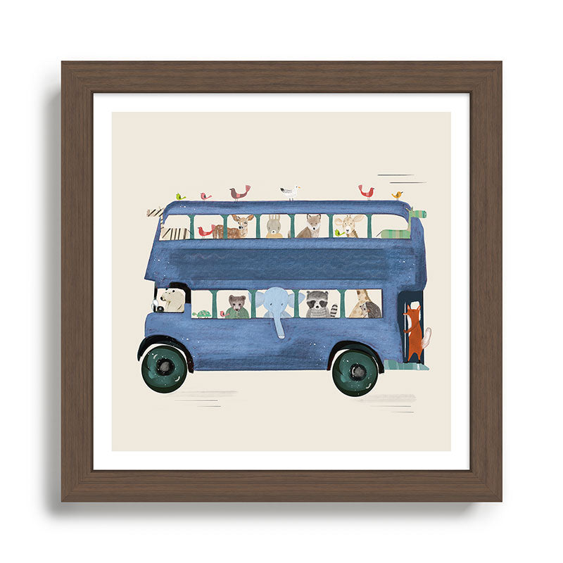 the big blue bus Framed Art Print Gallery Image 13